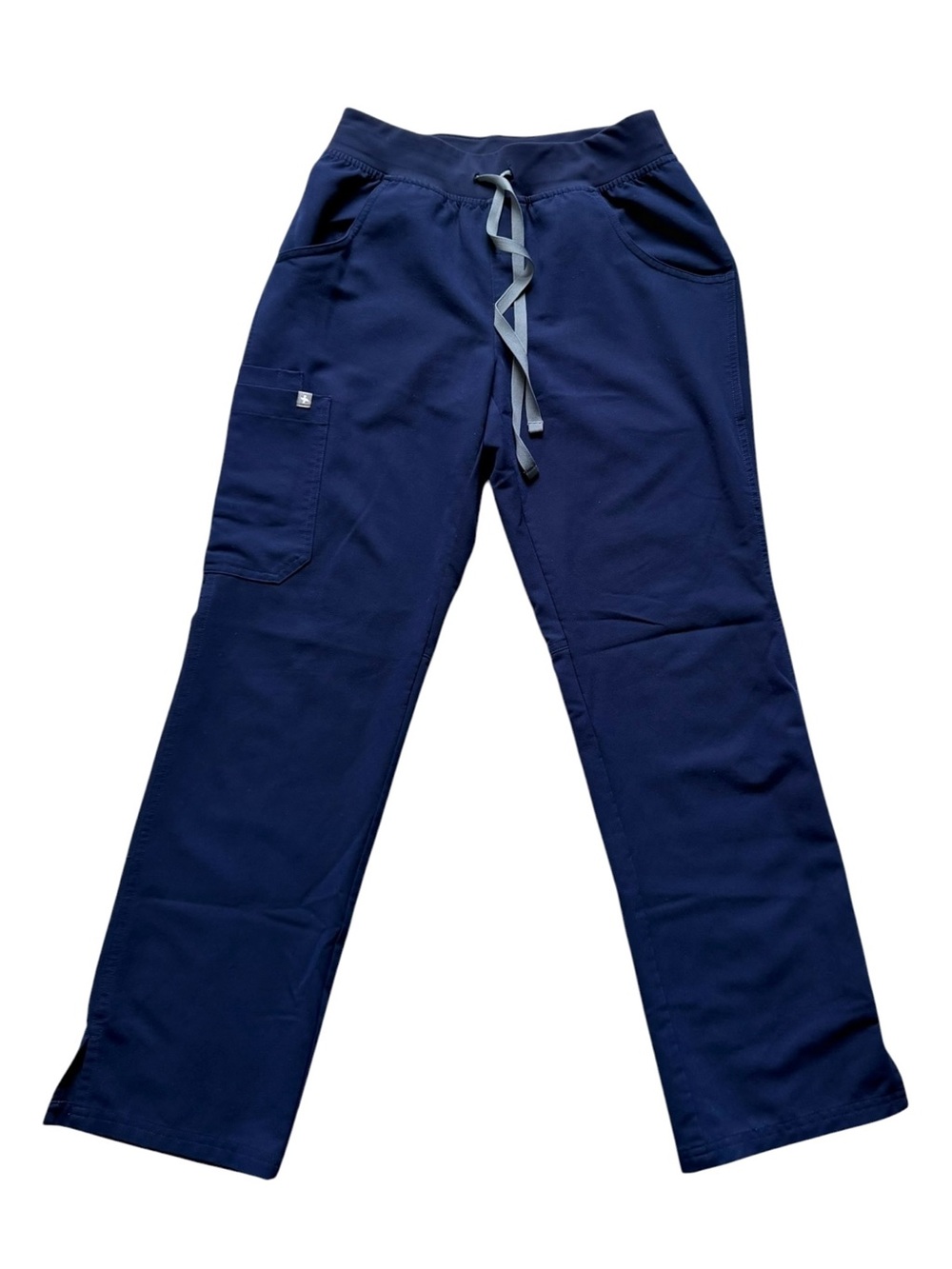 Figs Women’s Kade Straight Leg Scrub Pant Petite XS Navy Mid Rise Workwear
